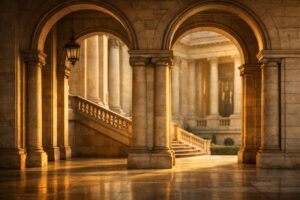 Architecture institutionnelle symbolisant le seuil pour être reconnu en France dans l’enseignement supérieur et la formation professionnelle