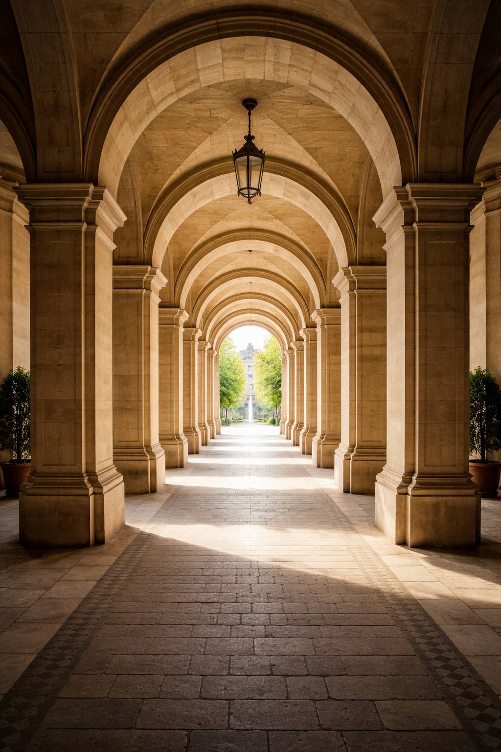 corridor d’arches en pierre représentant l’entrée institutionnelle dans les systèmes européens d’enseignement supérieur