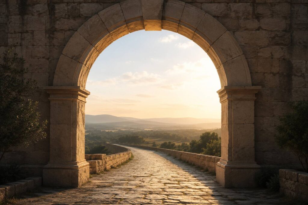 Institutional continuity illustrated by a stable academic architecture, symbolising governance, transmission and an institution's ability to remain legible over time.